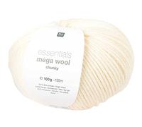 Rico Design Häkelwolle Essentials Mega Merino Chunky 100 g Creme