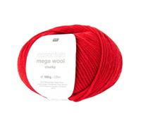 Rico Design Wolle Essentials Mega Wool Chunky Rot – 100 g