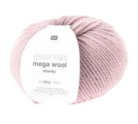 Essentials Mega Wool Chunky Strickgarn, 55% Schurwolle und 45% Polyacryl, 100 g (Rosa)