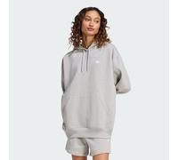Kapuzensweatshirt ADIDAS ORIGINALS "ESSENTIALS OVERSIZE FLEECE HOODIE", Damen, Gr. L, grau (medium grau heather), Obermaterial: 82% Baumwolle, 18% Polyester, normal, Rundhals, angesetztes Bündchen, Sw