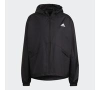 Essentials Oversize Logo Windbreaker Black / White 2XS