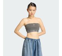 ESSENTIALS RIB BANDEAU-TOP WASHED Black L