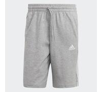 Essentials Single Jersey 3-Streifen Shorts Medium Grey Heather / White S