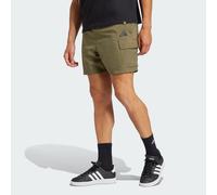 adidas Men's Essentials SMALL Logo Cargo Chelsea Short, Olive Strata/Black, XL