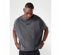 Essentielles Boxcut Tanktop Streetwear ärmelloses Urban Relaxed Fit Raw Edge Lässig Minimalistisch Muskel Wochenend T-Shirt Athleisure Skatewear Beach