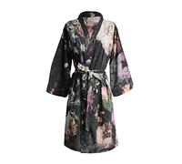 ESSENZA Kimono Sarai Fleur Festive Blooming Black, XS - 100% Baumwollsatin - Blumen