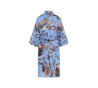 ESSENZA Kimono Sarai Isabella Azur blue, L - 100% Baumwollsatin - Blumen