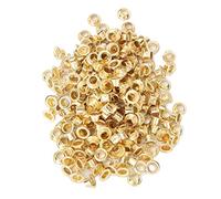 Estink Goldene Ösen Kupfer Ösen, 4 Mm, 250 Stück Metallösen, Ösen Grommet Kit, Ösen für Papierdokumente, für Schuhe, Gürtel, Tasche, Anhänger