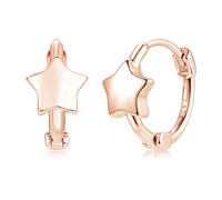 Estrellique 925 Sterling Silber Kirschblüte/Gänseblümchen/Stern Creolen | Ohrringe Silber 925 für Damen Mädchen, Hypoallergen Klein Süße Huggie-Ohrringe Niedliche Creolen Geschenk für Frauen Tochter