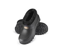 ESTRO Gummistiefel Gefüttert Herren Clogs - Regenstiefel Herren Gefütterte Gummistiefel Damen Kurz Regenschuhe Damen A16 (44, Schwarz)