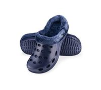 ESTRO Herren Winter Hausschuhe Damen - Hausschuhe Damen Winter Gartenschuhe Gefüttert Gartenclogs Herren Gefüttert A01 (45, Dunkelblau)