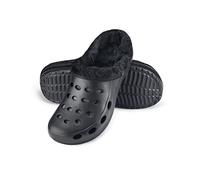 ESTRO Herren Winter Hausschuhe Damen - Hausschuhe Damen Winter Gartenschuhe Gefüttert Gartenclogs Herren Gefüttert A01 (44, Schwarz)