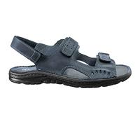 ESTRO Sandalen Herren Sommer Leder - Schlappen Männer Echtleder Sommerschuhe Herren mit Rutschfeste Gummisohle s2 (44 EU, Schwarz)