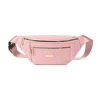 Estwell Bauchtasche Herren Damen Stylisch Gürteltasche Mädchen Mode Hüfttasche Verstellbarer Laufgürtel Umhängetasche Geldgürtel für Reisen Wandern Party Festival, Rosa