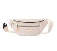 Estwell Bauchtasche Herren Damen Stylisch Gürteltasche Mädchen Mode Hüfttasche Verstellbarer Laufgürtel Umhängetasche Geldgürtel für Reisen Wandern Party Festival，Beige