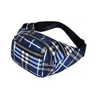 Estwell Gürteltasche Herren Damen Bauchtasche Verstellbar Outdoor Sport Hüfttasche mit 4 Reißverschluss Taschen für Reisen Laufen Joggen, Blau