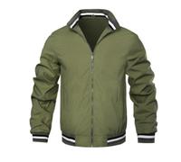 EsUkar Klassische Harrington Bomberjacke Für Herren Vintage Scooter Mantel Sommer Leichte Army Bomberjacke Mit Durchgehendem Reißverschluss Windjacke S 3XL Grün 4XL