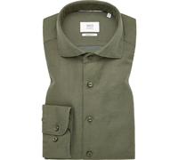 ETERNA 1863 Modern Fit Leinenhemd grün, Einfarbig