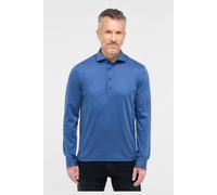 ETERNA 1863 Slim Fit Longsleeve Poloshirt blau, Einfarbig