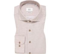 ETERNA 1863 Soft Tailoring Modern Fit Leinenhemd beige-braun, Einfarbig