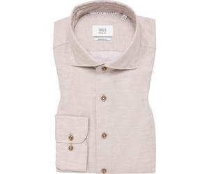 ETERNA 1863 Soft Tailoring Modern Fit Leinenhemd beige-braun, Einfarbig