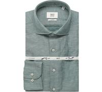 ETERNA 1863 Soft Tailoring Slim Fit Leinenhemd dunkelgrün, Einfarbig