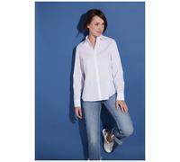 Eterna Bluse Chambray Tailliert geschlossener Kragen D791 5003, Gr. 40 weiß