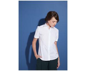 Eterna Bluse kurzarm Uni Popeline Tailliert H790 5220, Gr. 34 weiß