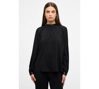 ETERNA - Bluse Leinwandgewebe Langarm schwarz, 38/Langarm