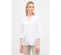 ETERNA - Bluse Lochstickerei 3/4-Arm weiß - Gr. - 36/Dreiviertelarm