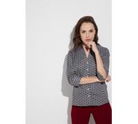 ETERNA - Bluse Satingewebe 3/4-Arm schwarz - Gr. - 42/Dreiviertelarm