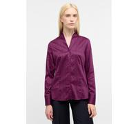 ETERNA - Bluse Satingewebe Langarm aubergine - Gr. - 40/Langarm