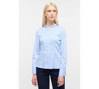 ETERNA - Bluse Satingewebe Langarm blau - Gr. - 40/Langarm
