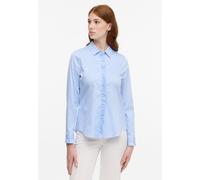 ETERNA - Bluse Satingewebe Langarm blau - Gr. - 40/Langarm