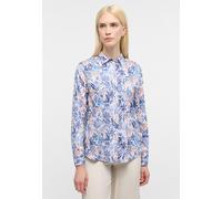 ETERNA - Bluse Satingewebe Langarm blau - Gr. - 42/Langarm