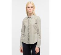 ETERNA - Bluse Satingewebe Langarm olive - Gr. - 42
