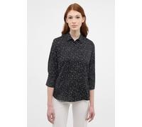 ETERNA - Bluse Satingewebe Langarm schwarz - Gr. - 46/Dreiviertelarm