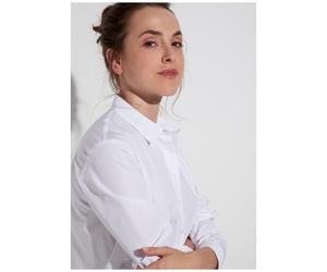 Eterna Bluse Seasonal Popeline Uni Tailliert D904 5145 Gr. 42 weiß