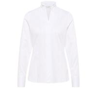 ETERNA - Satin Shirt Bluse Satingewebe Langarm weiß, 42/Langarm