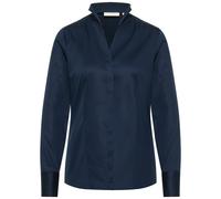 Satin Shirt Bluse in navy unifarben 48 navy