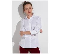 ETERNA Fitted Bluse Langarm Hemdkragen Blickdicht weiß