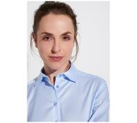 Eterna Bluse Twill Blickdicht Tailliert D708 5008 Gr. 44 blau