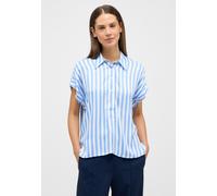 ETERNA - Bluse Viskose Kurzarm weiß/hellblau - Gr. - 44
