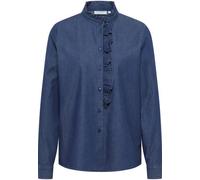 ETERNA Blusen - ETERNA Bluse - Femininer Denim-Chic mit Rüschen blue stonewashed Denim - Gr. - 42