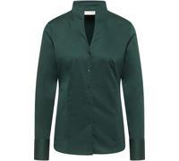 ETERNA Blusen - ETERNA SATIN SHIRT Bluse - das elegante Must-have für feminine Businesslooks und stilvolle Momente dunkelgrün - Gr. - 40