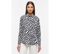 ETERNA Blusen - REGULAR FIT Langarmbluse mit Diagonalstreifen - Stilvoll & Bequem schwarz Druck - Gr. - 40