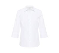 ETERNA Modern Fit Bluse Langarm Hemdkragen Punkte weiß
