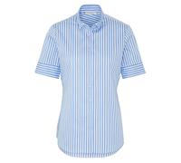 ETERNA CLASSIC FIT Kurzarm Bluse hellblau gestreift satin 6299-12-H879 50