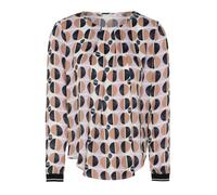 ETERNA CLASSIC FIT Langarm Bluse beige-braun viscose print 7305-25-D968 34