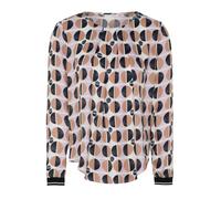 ETERNA CLASSIC FIT Langarm Bluse beige-braun viscose print 7305-25-D968 50